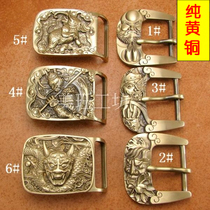 Copper 40MM belt buckle plate buckle belt head brass belt buckle DIY handmade belt 59152