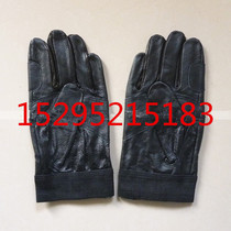 Rescue and rescue gloves Anti-puncture gloves Black pure cow leather Rescue gloves earthquake rescue gloves