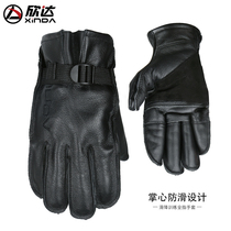 Hinda outdoor sports cable drop gloves cowhide downfall gloves rope drop hole gloves all finger tactical downside equipment