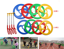 Rolling iron ring Childrens pushing iron ring Rolling iron ring Plastic hot wheels kindergarten nostalgic toy sliding ring rolling ring