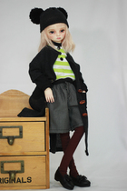 BJD baby clothes 1 4 black long sweater mix and match autumn and winter women ~ 5 points