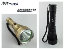 Tuhao gold strong light aluminum alloy Searchlight strong long shot gold shell stainless steel rechargeable flashlight