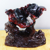 Natural Guilin Chicken blood Yusha Ridge Mouth Material Dexterous and Black Bottom Red Hands to Play Boutique Double Frog Play Red Lotus