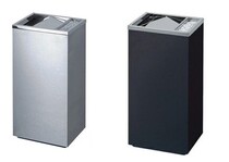 Stainless steel rectangular flap trash can rocker lid thick trash can with ashtray hotel ash Peel bucket