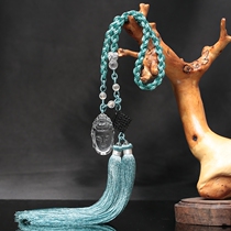 White Crystal Rutherford car hanging Guanyin car pendant high-end car accessories car accessories high-end accessories