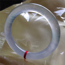 Glass seed round Burmese jade bracelet green floating flower old pit with certificate female high grade natural jade bracelet