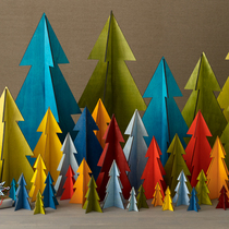 Christmas tree New Year decoration New Year tree color three-dimensional tree shopping mall window decoration Spring Festival decoration