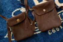 Pure hand-sewn medicine bag Navajo style American imported super thick cowhide