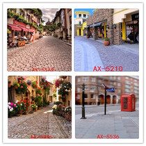 Studio photography background cloth European and American street view photo studio background paper European and European Street Studio photography background cloth