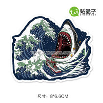 Japanese illustration suitcase sticker luggage computer guitar sticker tide brand notebook sticker sticker