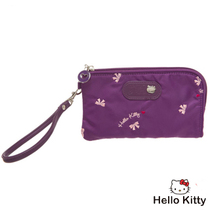 Hello Kitty Katy Waltz Collection Bow Embroidered Clutch Purple