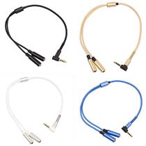 3 5mm Audio Stereo Y Splitter Weaving Cable gold-plated Male