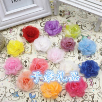 Snowspun with yarn small tea Meimei emulation Flower fake flower Diy hair clip with haircut edge clip Hair Decoration Flowers 3 5CM