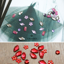 Taiwan DIY hand seam drill acrylic three-dimensional multi-cut resin flat drill wedding dress handmade accessories