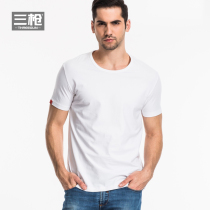 Three gun T-shirt men 2018 spring Lycra Cotton mens underwear short sleeve elastic breathable cotton base mens sweatshirt
