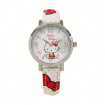 Hello Kitty Haip Sweet Point Butterfly Cond Leather Watch - White