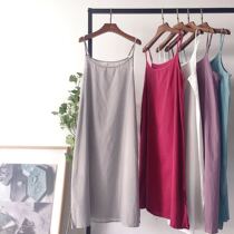 2022 summer cotton linen womens dress silk cotton art beating bottom harnesses vest with long linen lining loose inner lap small harnesses