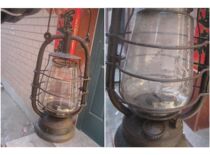 The Republic of China imported three-way hoop copper trademark butterfly brand old horse lantern Lantern Hotel car line sailing lantern flower hand lampshade