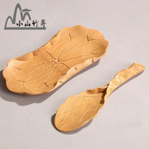 Bamboo tea shovel tea bamboo tea spoon tea Lotus mini lotus tea bamboo two gentlemen Japanese tea ceremony zero match