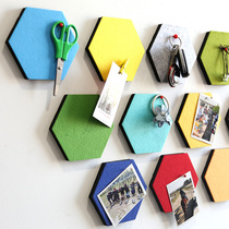 3d stereoscopic hexagonal felt wall stickers door stickers photo theme wall felt board background wall kindergarten wall decoration