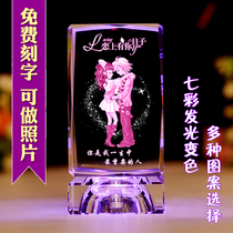 Crystal Rose Valentines Day Gift for Girlfriend Birthday Gift for wife Girlfriend