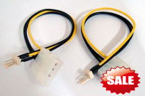 Graphics card fan adapter cable 3-pin to D-type port cable power supply 4-pin to 3-pin power cord
