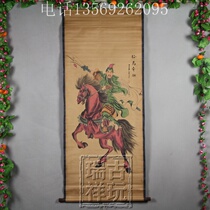 Antique Zhongtang painting Calligraphy and painting Chinese painting Landscape character painting Guan Yu painter painting Decorative painting Horse riding Guan Gong