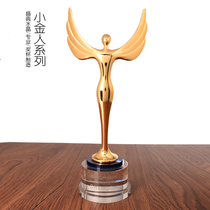 Oscar Golden Trophy Customized Wife Feitian Metal Customized Creative Crystal Medal Honor Award