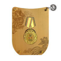 (Factory direct) Solid Wood Trophy medals customized annual meeting Trophy medals Meritorious Medal medals medal spot