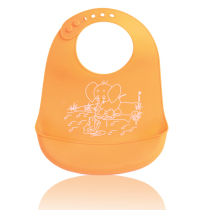New childrens baby saliva pocket Silicone waterproof bib Bib rice pocket Bib for children to eat