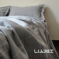 Lu Jush handmade old coarse cloth four-piece cotton bedding cotton export 1 5 1 8 meters