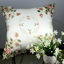 Wedding pillow case high-grade embroidery pillow hollow Gong satin sofa backrest office sofa cushion bedside pillow
