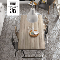 Nordic retro brick parquet floor tiles Non-slip cement tile background wall Antique brick Living room balcony kitchen and bathroom tiles