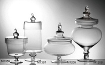 European-style transparent glass jar storage jar hotel accessories club Villa soft modern home living room decoration ornaments