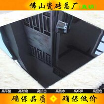 Mosaic floor tile ultra dark high light mirror polished tile Living room Bedroom Ground 800x800 Pure Black Ground Floor Brick