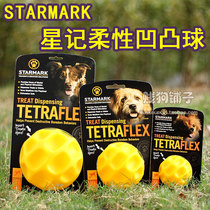 American StarMark Star Record dog food leakage flexible bump ball dog educational toy ball