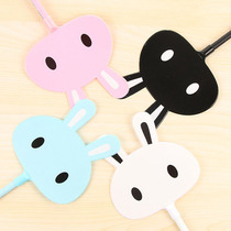 Japanese and Korean version of creative stationery cute rabbit fan gel pen black water pen cartoon student supplies stationery
