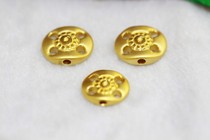 Gold manual Seiko long Tibetan beads accessories four-eyes six back yun zhang 1 6cm about 1 2 grams trumpet