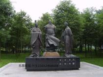 Landscape Three Cao figure sculpture imitation copper ancient figure resin pretty like glass fiber reinforced plastic antique figure sculpture