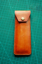 Handmade cowhide pen cover Leather pen double single storage bag Pen bag Vegetable tanned leather simple pen plug