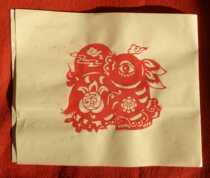 Zodiac Year Painting Yu Sheng Rong Pure Handmade Wood Version Year Painting Duozodiac Gold Powder Base Year Painting Window Flower