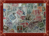 {Wooden Fairy Tales} Czechoslovak Foreign letters and sales stamps 100 different not to be repeated