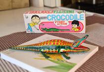 80 back nostalgic retro clockwork Tin Toy Stock Old Stock Nostalgia Old Toy Classic 70 Walk Alligator