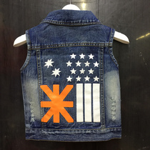 Childrens clothing boys and girls denim vest jacket Korean version of spring and autumn childrens waistcoat childrens vest tide tide