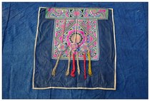 Miao carrier belt hundred birds handmade old embroidery embroidered face 47 * 36cm 56*12 yz045