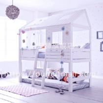 Childrens house bed house up and down bed double house bed bed childrens bed Small House House bed girl multifunctional upper and lower bunk customization