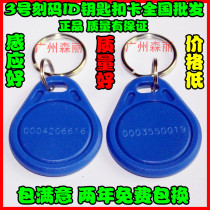 No 3 Blue engraved code id card Keychain card Access control card Community card Membership card VIP card Special-shaped card