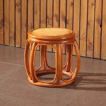 Rattan beauty Indonesia imported rattan shoe stool rattan chair round stool Rattan furniture Small rattan chair small stool Rattan low stool
