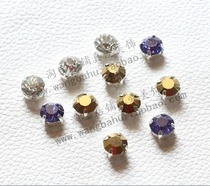Mine gold Violet White 8mm round rhinestone hand seam drill a drill claw drill DIY sweater skirt hat bag