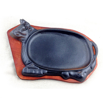 Big cow plate calf plate barbecue plate plate teppanyaki beef plate steak barbecue plate steak barbecue plate